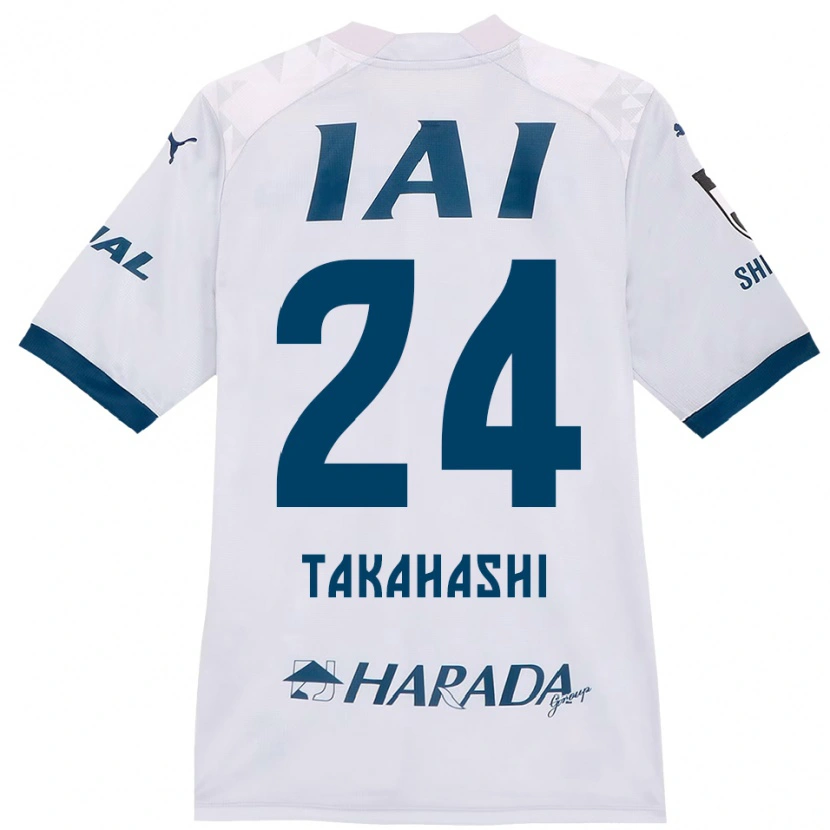 Danxen Kinderen Yuzuki Takahashi #24 Wit Koningsblauw Uitshirt Uittenue 2025/26 T-Shirt
