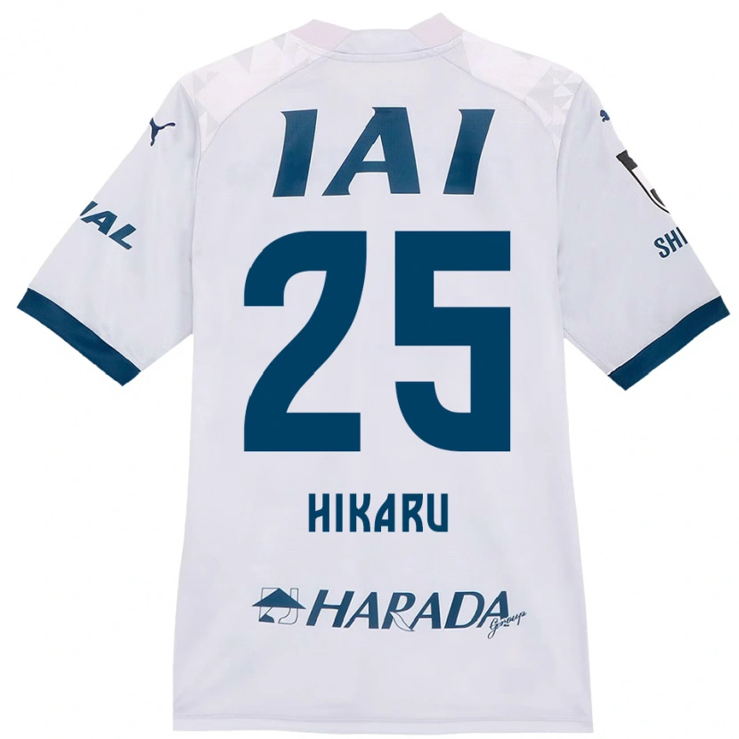 Danxen Kinderen Hikaru Naruoka #25 Wit Koningsblauw Uitshirt Uittenue 2025/26 T-Shirt