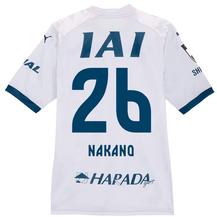 Danxen Kinderen Takeru Nakano #26 Wit Koningsblauw Uitshirt Uittenue 2025/26 T-Shirt