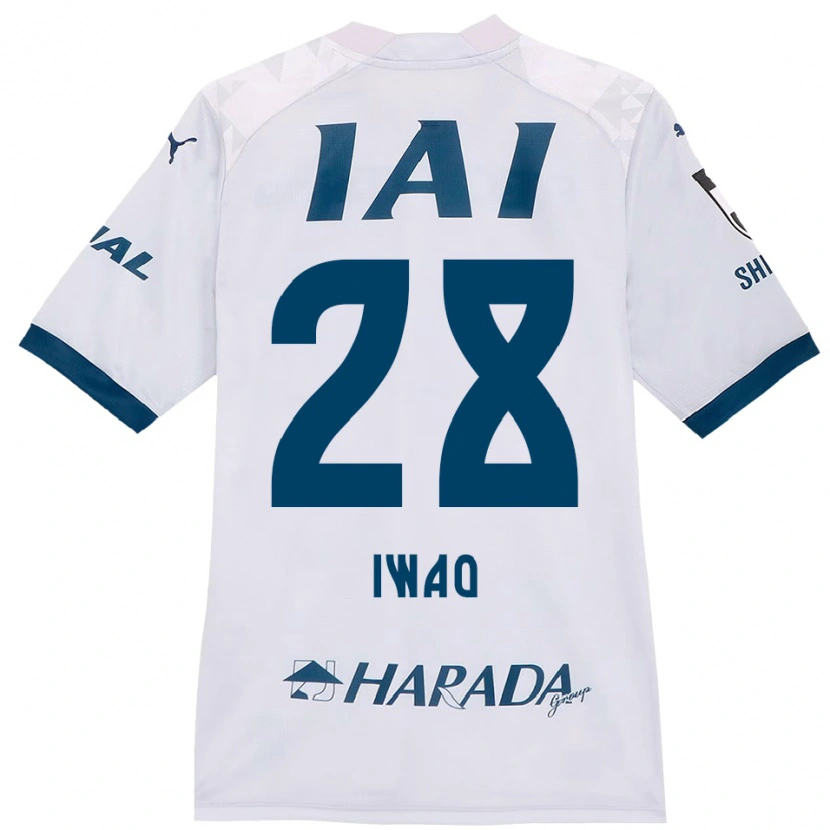 Danxen Kinderen Takeru Iwao #28 Wit Koningsblauw Uitshirt Uittenue 2025/26 T-Shirt
