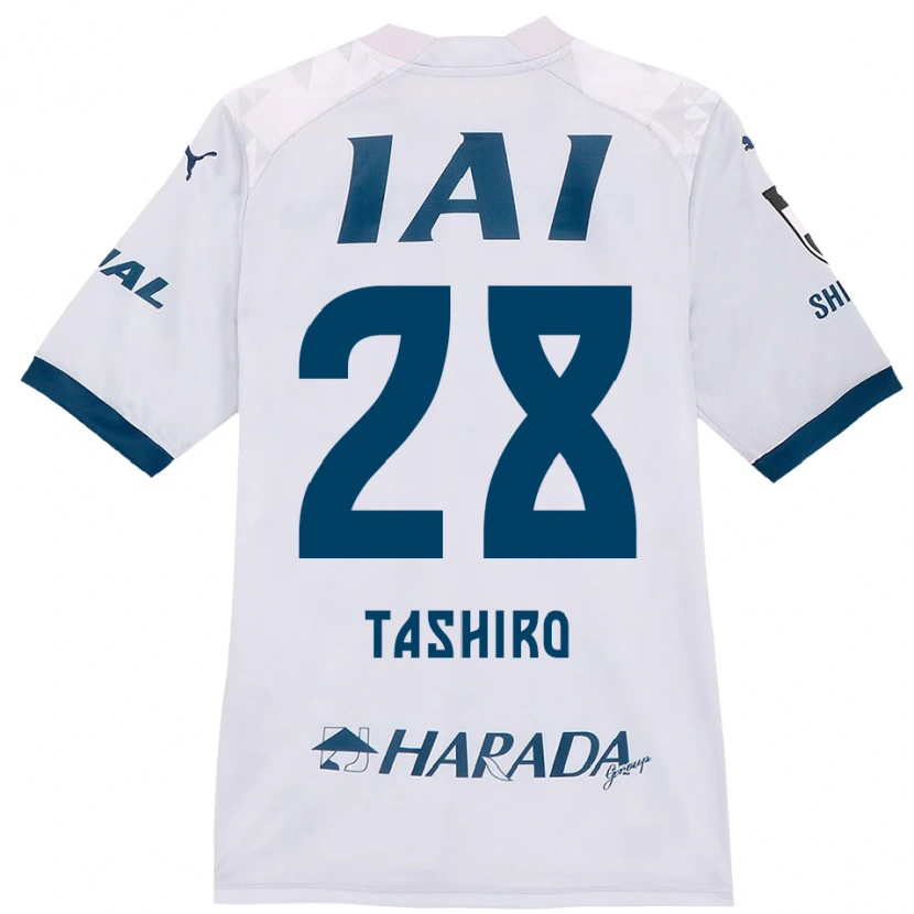 Danxen Kinderen Hiroto Tashiro #28 Wit Koningsblauw Uitshirt Uittenue 2025/26 T-Shirt