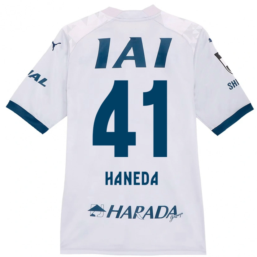 Danxen Kinderen Kento Haneda #41 Wit Koningsblauw Uitshirt Uittenue 2025/26 T-Shirt