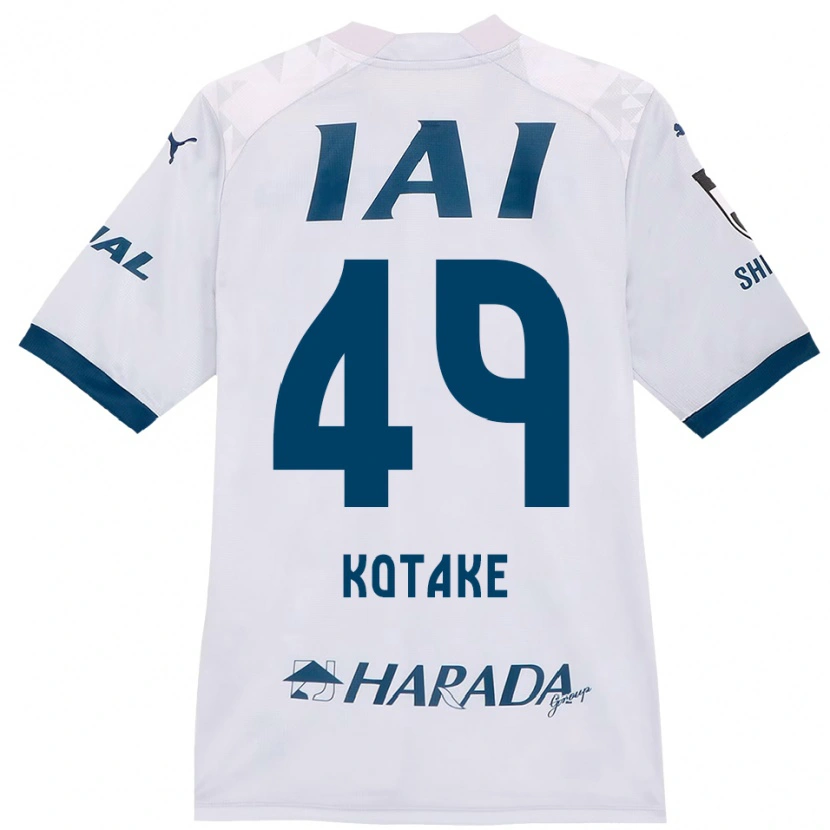 Danxen Kinderen Sean Kotake #49 Wit Koningsblauw Uitshirt Uittenue 2025/26 T-Shirt