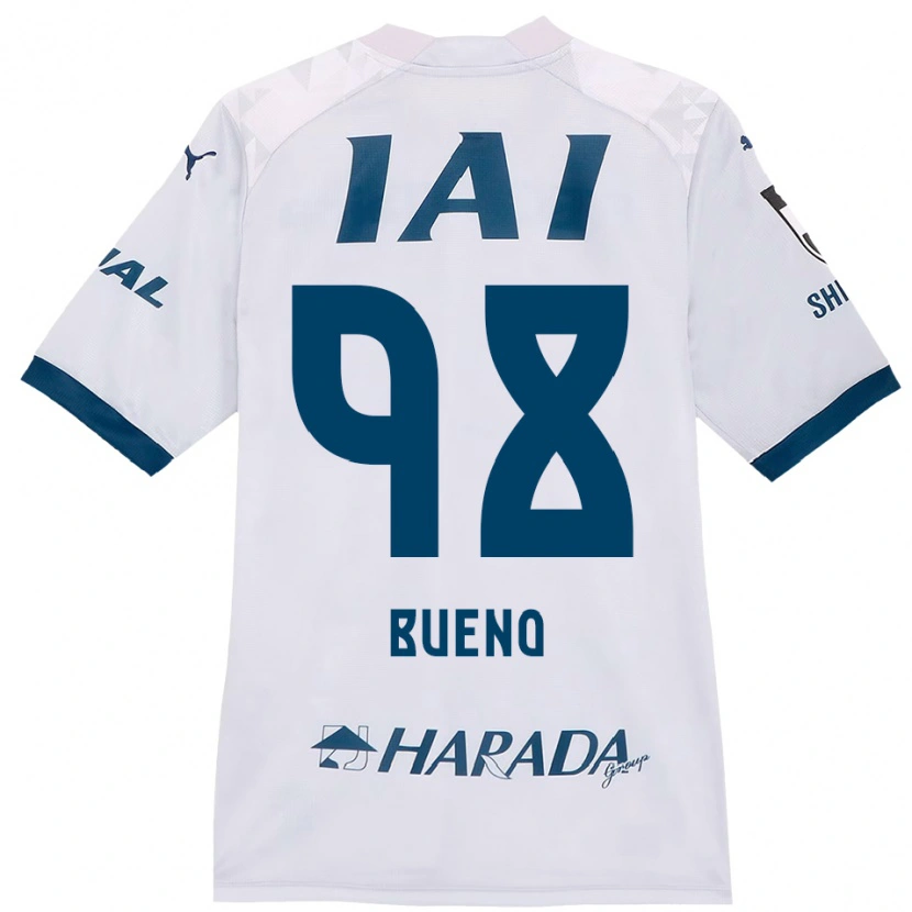 Danxen Kinderen Matheus Bueno #98 Wit Koningsblauw Uitshirt Uittenue 2025/26 T-Shirt