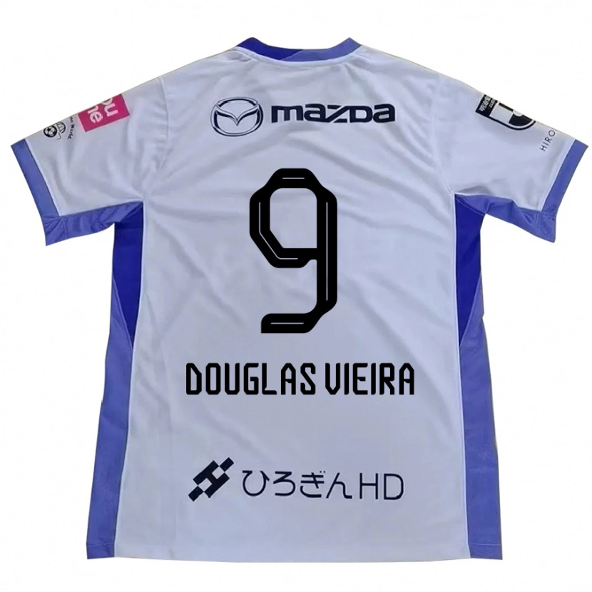 Danxen Kinderen Douglas Vieira #9 Wit Oranje Uitshirt Uittenue 2025/26 T-Shirt