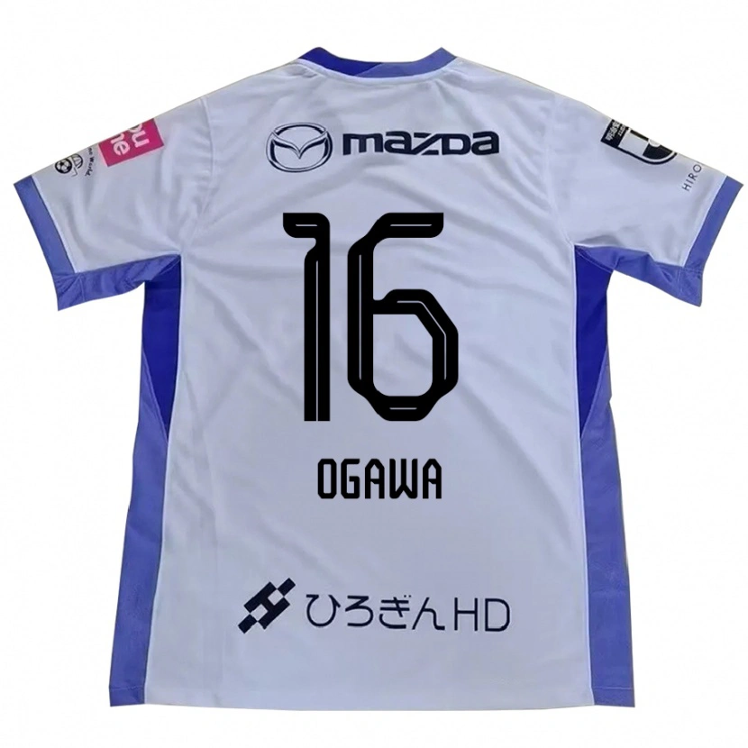 Danxen Kinderen Hikaru Ogawa #16 Wit Oranje Uitshirt Uittenue 2025/26 T-Shirt