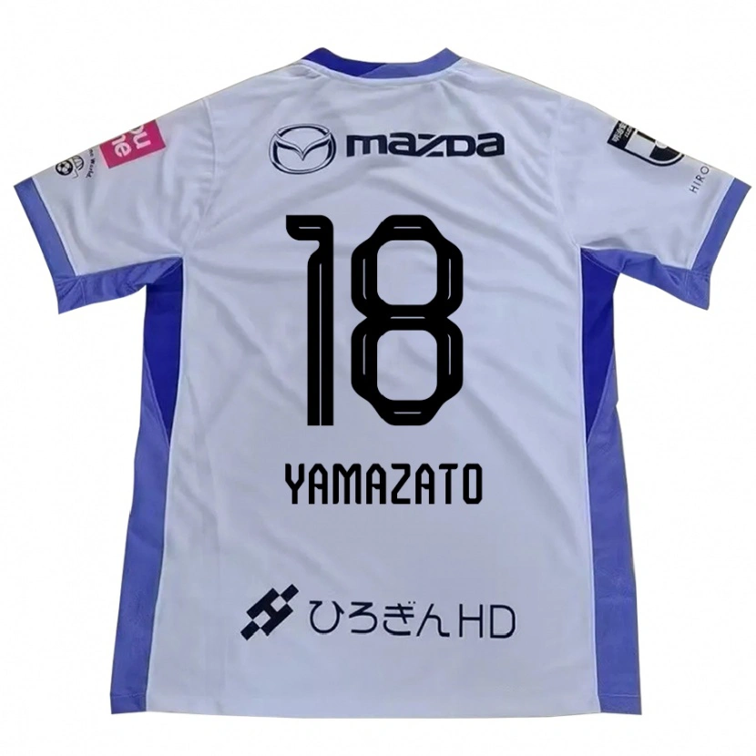 Danxen Kinderen Kenshin Yamazato #18 Wit Oranje Uitshirt Uittenue 2025/26 T-Shirt