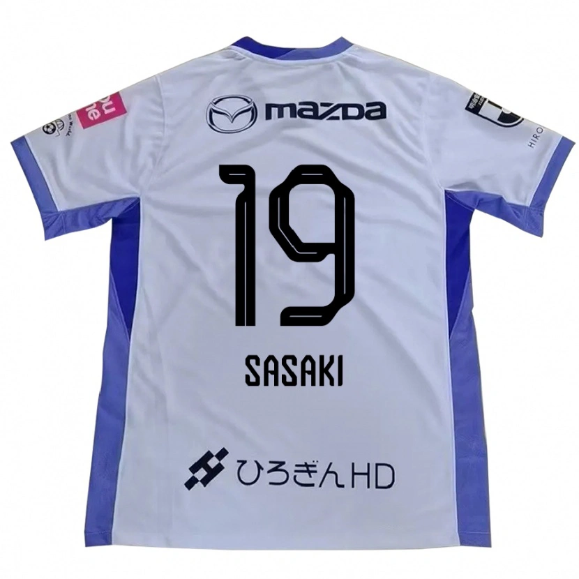 Danxen Kinderen Sho Sasaki #19 Wit Oranje Uitshirt Uittenue 2025/26 T-Shirt
