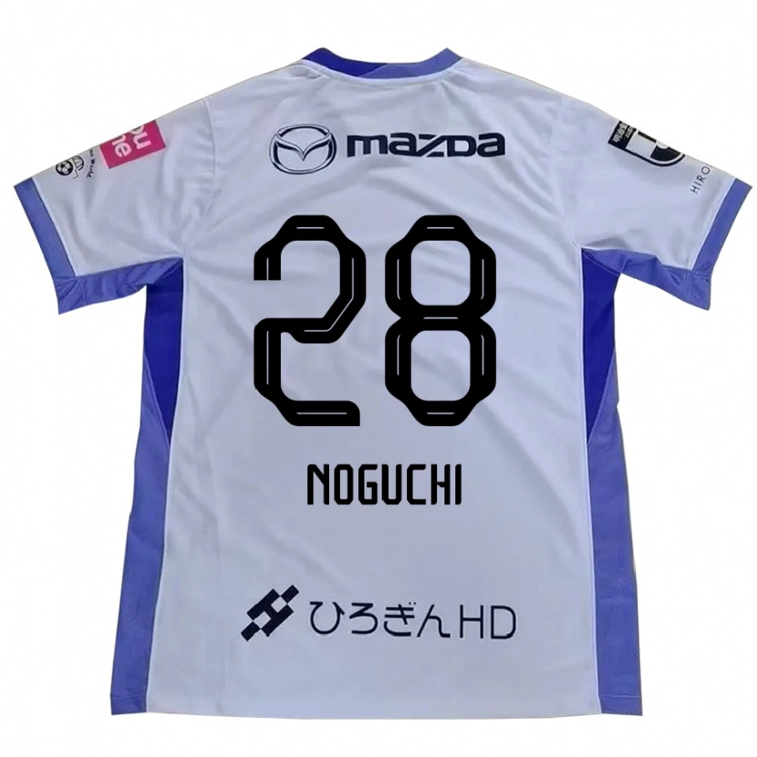 Danxen Kinderen Rento Noguchi #28 Wit Oranje Uitshirt Uittenue 2025/26 T-Shirt