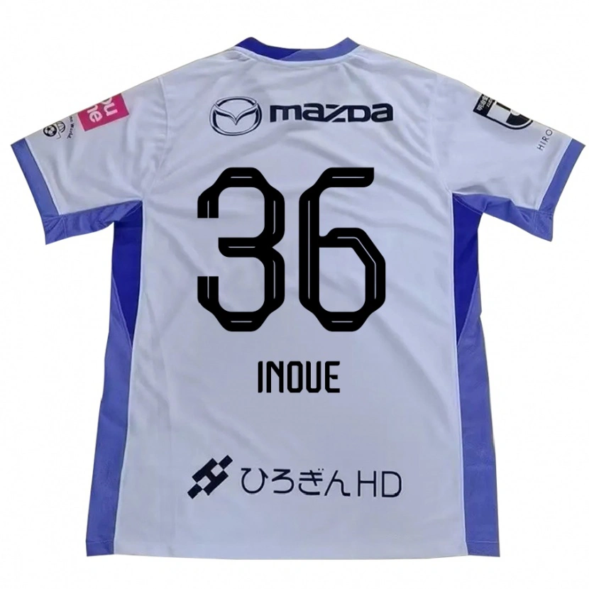 Danxen Kinderen Aren Inoue #36 Wit Oranje Uitshirt Uittenue 2025/26 T-Shirt