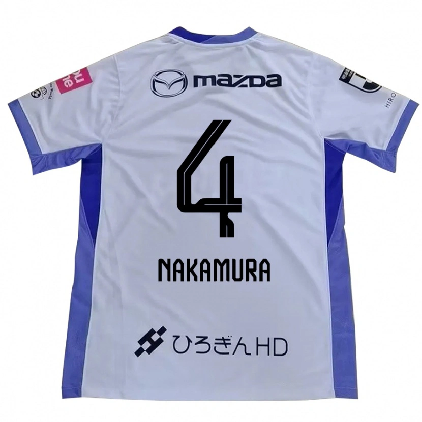Danxen Kinderen Kaede Nakamura #4 Wit Oranje Uitshirt Uittenue 2025/26 T-Shirt