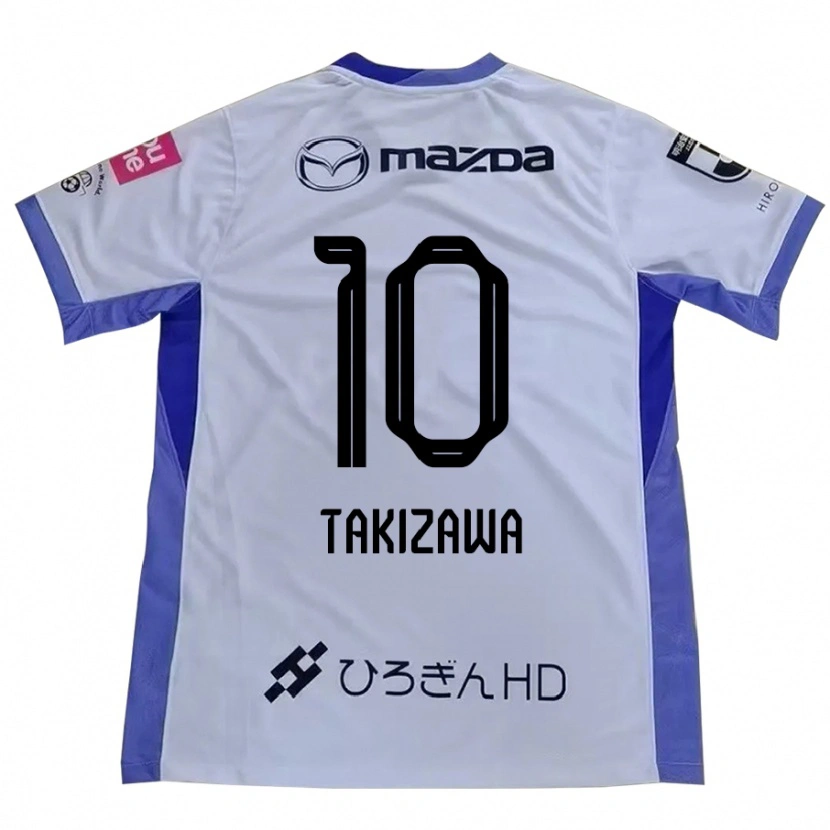 Danxen Kinderen Chise Takizawa #10 Wit Oranje Uitshirt Uittenue 2025/26 T-Shirt