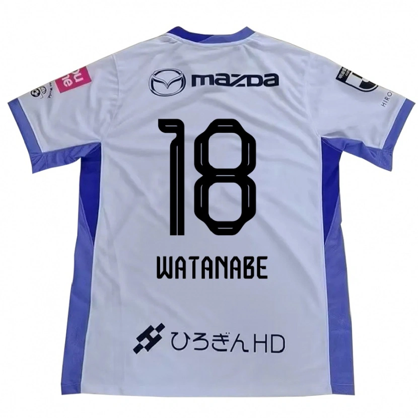 Danxen Kinderen Mai Watanabe #18 Wit Oranje Uitshirt Uittenue 2025/26 T-Shirt