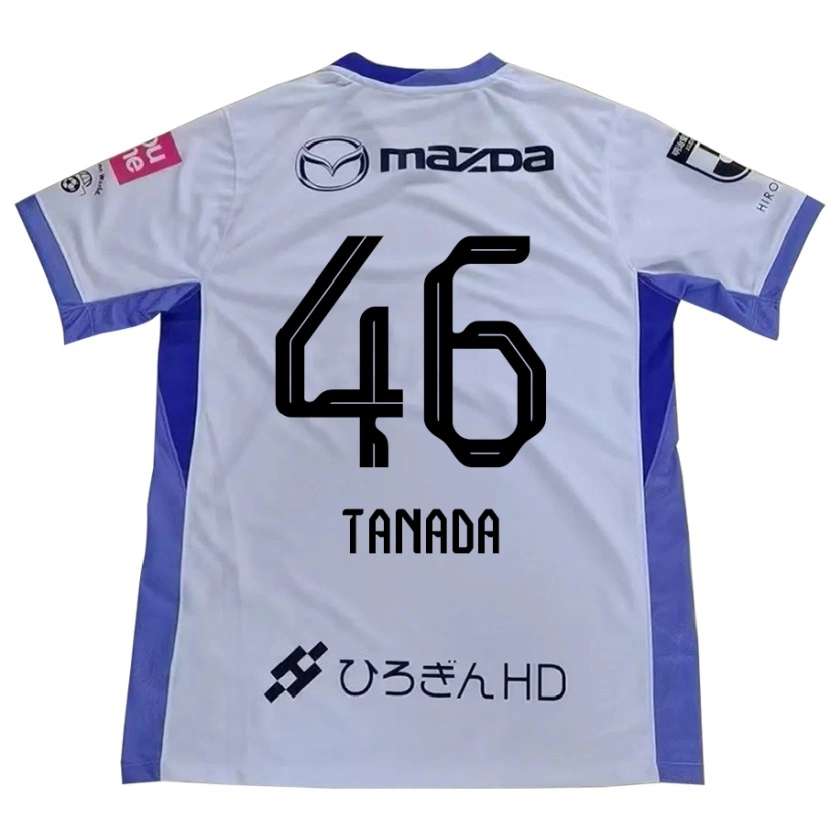 Danxen Kinderen Ryo Tanada #46 Wit Oranje Uitshirt Uittenue 2025/26 T-Shirt