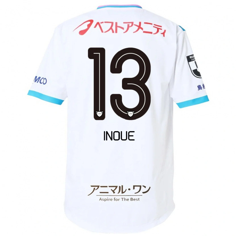 Danxen Kinderen Taisei Inoue #13 Wit Roze Uitshirt Uittenue 2025/26 T-Shirt
