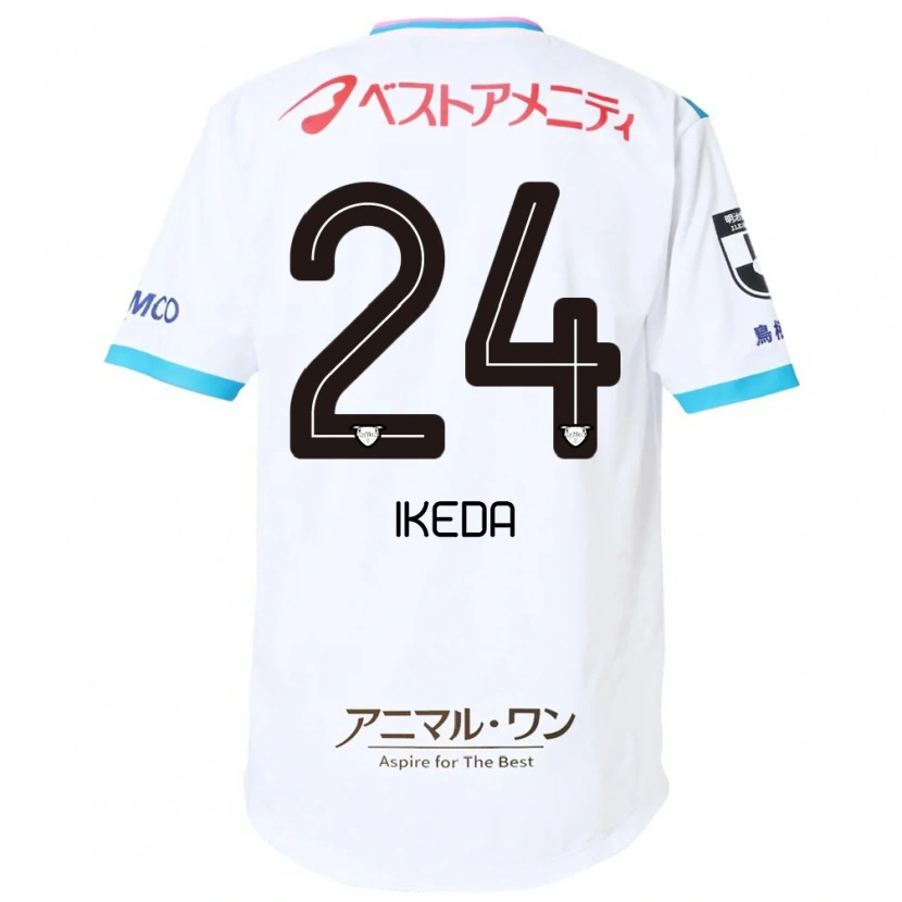 Danxen Kinderen Tokia Ikeda #24 Wit Roze Uitshirt Uittenue 2025/26 T-Shirt