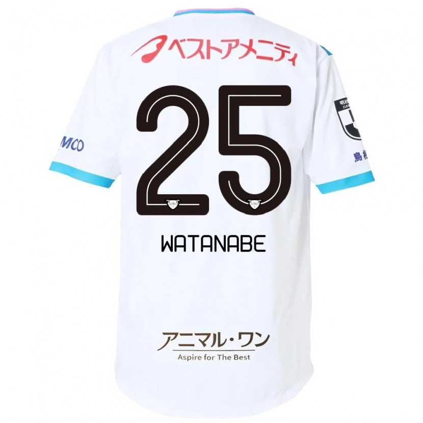 Danxen Kinderen Ryohei Watanabe #25 Wit Roze Uitshirt Uittenue 2025/26 T-Shirt