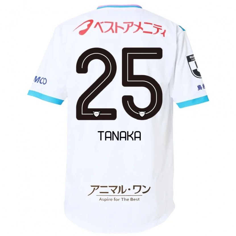 Danxen Kinderen Yuto Tanaka #25 Wit Roze Uitshirt Uittenue 2025/26 T-Shirt