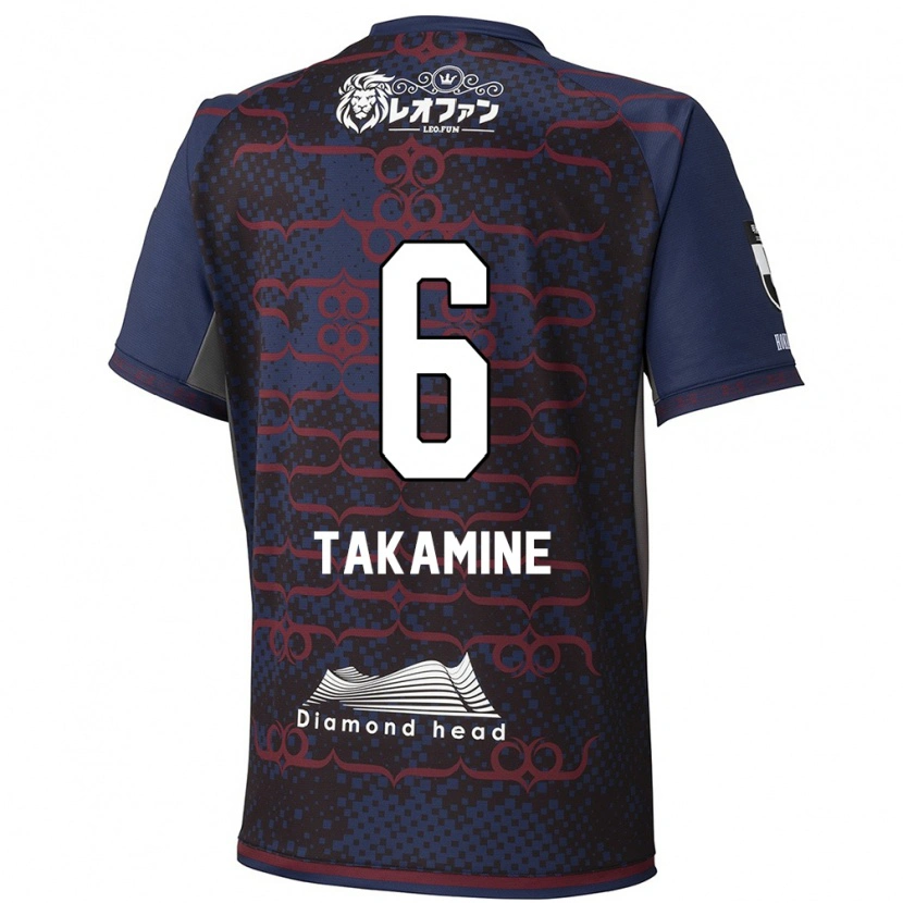 Danxen Kinderen Tomoki Takamine #6 Blauw Rood Uitshirt Uittenue 2025/26 T-Shirt