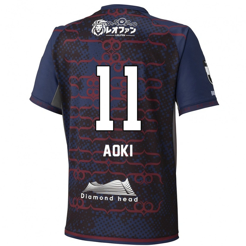 Danxen Kinderen Ryota Aoki #11 Blauw Rood Uitshirt Uittenue 2025/26 T-Shirt