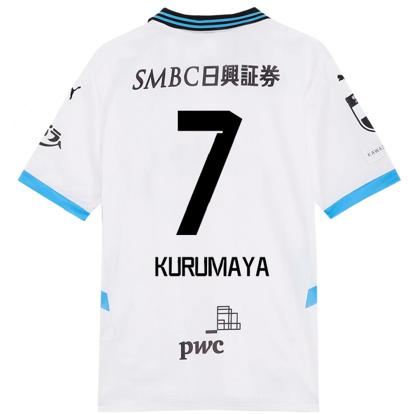 Danxen Kinderen Shintaro Kurumaya #7 Wit Hemelsblauw Uitshirt Uittenue 2025/26 T-Shirt