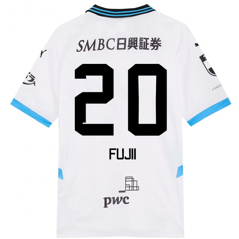 Danxen Kinderen Rensuke Fujii #20 Wit Hemelsblauw Uitshirt Uittenue 2025/26 T-Shirt