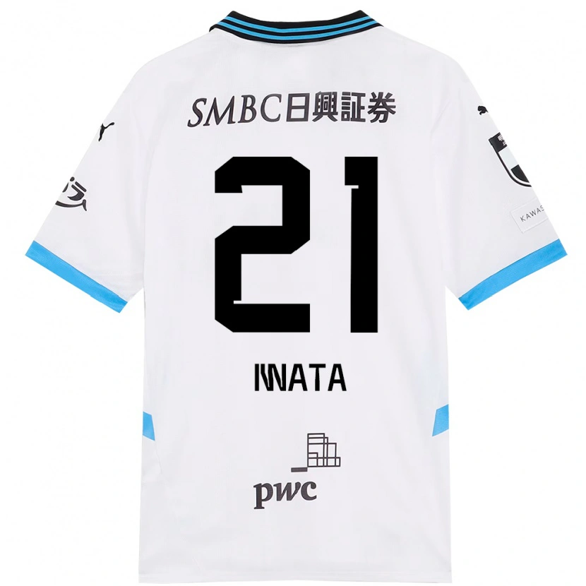 Danxen Kinderen Kantaro Iwata #21 Wit Hemelsblauw Uitshirt Uittenue 2025/26 T-Shirt