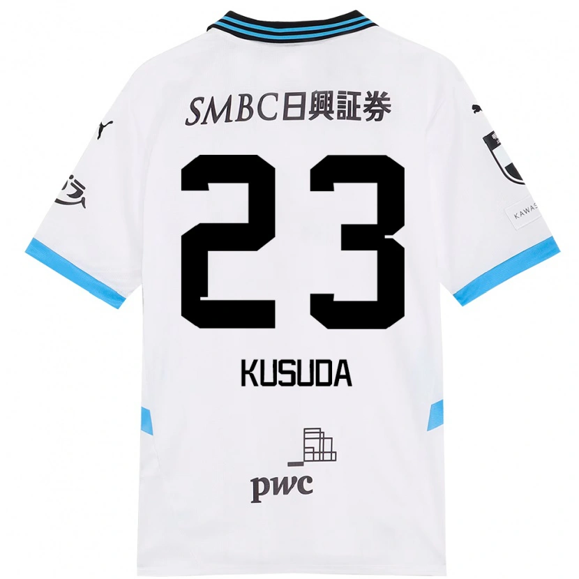 Danxen Kinderen Haruki Kusuda #23 Wit Hemelsblauw Uitshirt Uittenue 2025/26 T-Shirt
