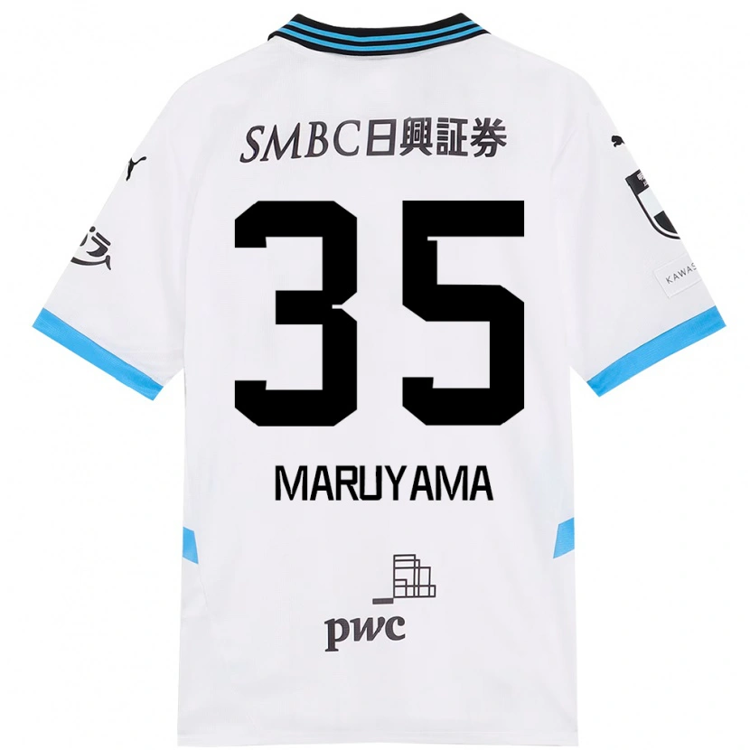 Danxen Kinderen Yuichi Maruyama #35 Wit Hemelsblauw Uitshirt Uittenue 2025/26 T-Shirt