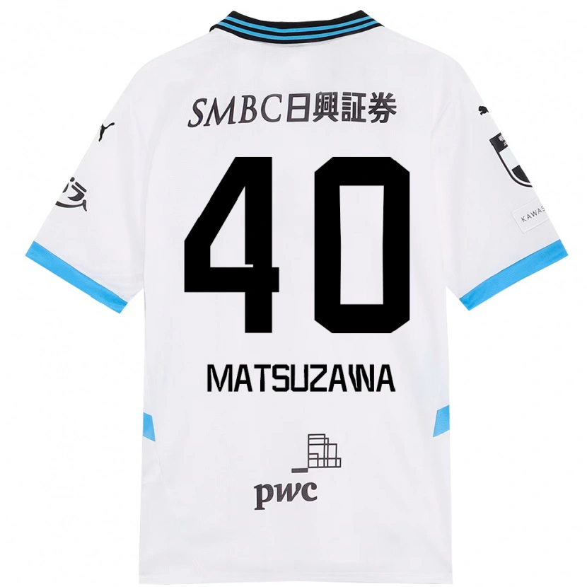 Danxen Kinderen Naoto Matsuzawa #40 Wit Hemelsblauw Uitshirt Uittenue 2025/26 T-Shirt