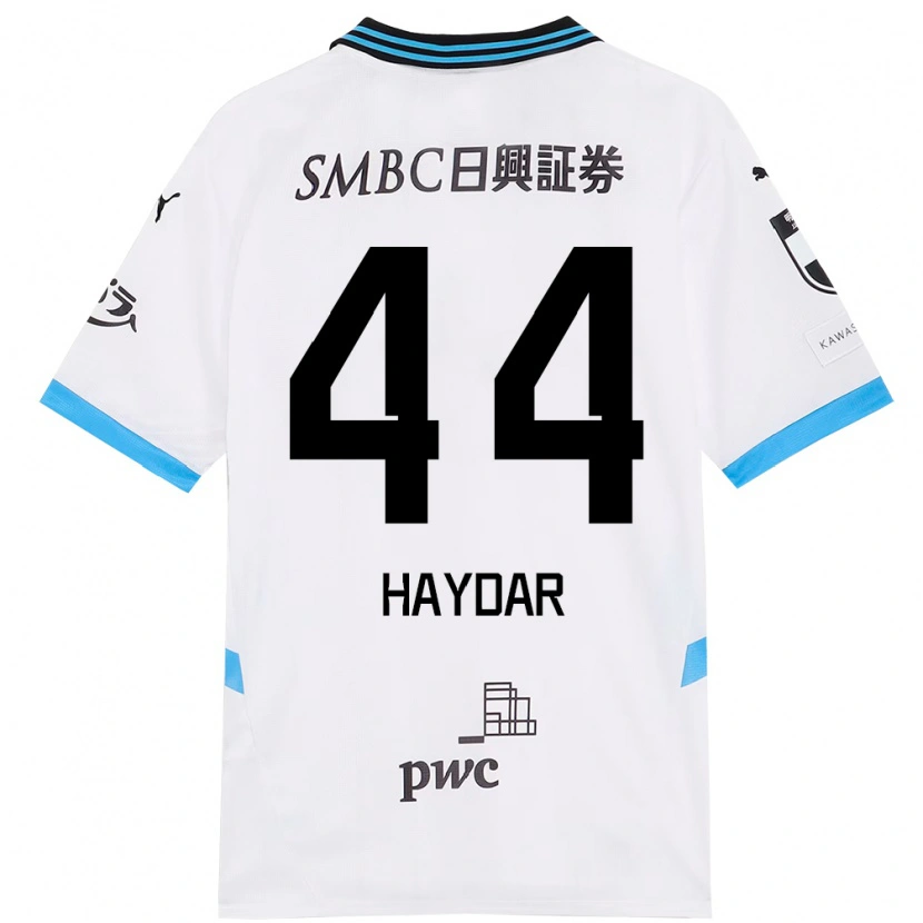 Danxen Kinderen César Haydar #44 Wit Hemelsblauw Uitshirt Uittenue 2025/26 T-Shirt