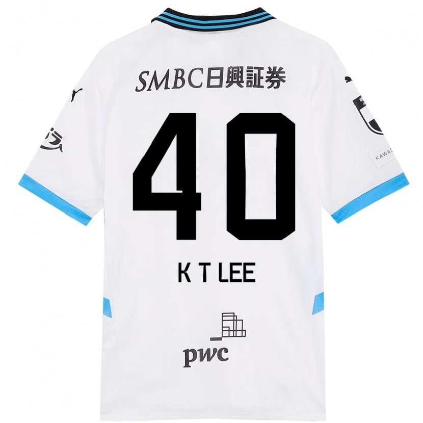 Danxen Kinderen Kyeong-Tae Lee #40 Wit Hemelsblauw Uitshirt Uittenue 2025/26 T-Shirt