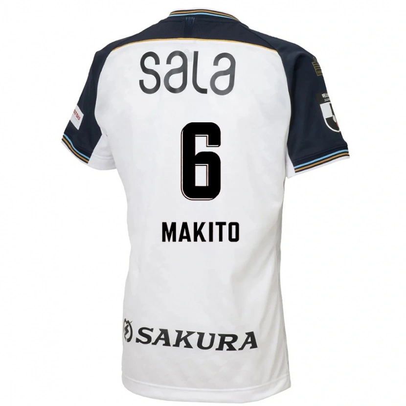 Danxen Kinderen Makito Ito #6 Wit Zwart Uitshirt Uittenue 2025/26 T-Shirt