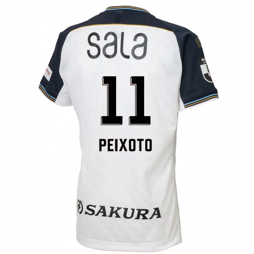 Danxen Kinderen Matheus Peixoto #11 Wit Zwart Uitshirt Uittenue 2025/26 T-Shirt