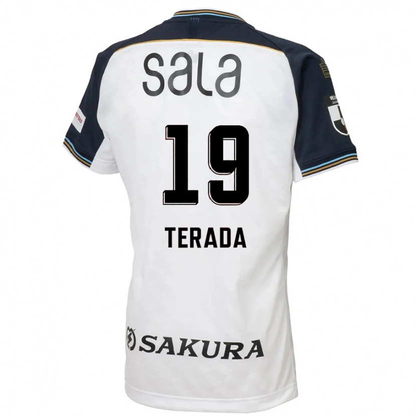 Danxen Kinderen Akihiko Terada #19 Wit Zwart Uitshirt Uittenue 2025/26 T-Shirt