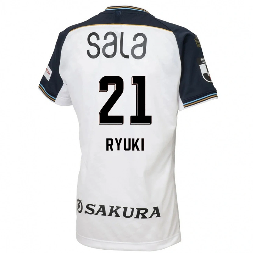 Danxen Kinderen Ryuki Miura #21 Wit Zwart Uitshirt Uittenue 2025/26 T-Shirt