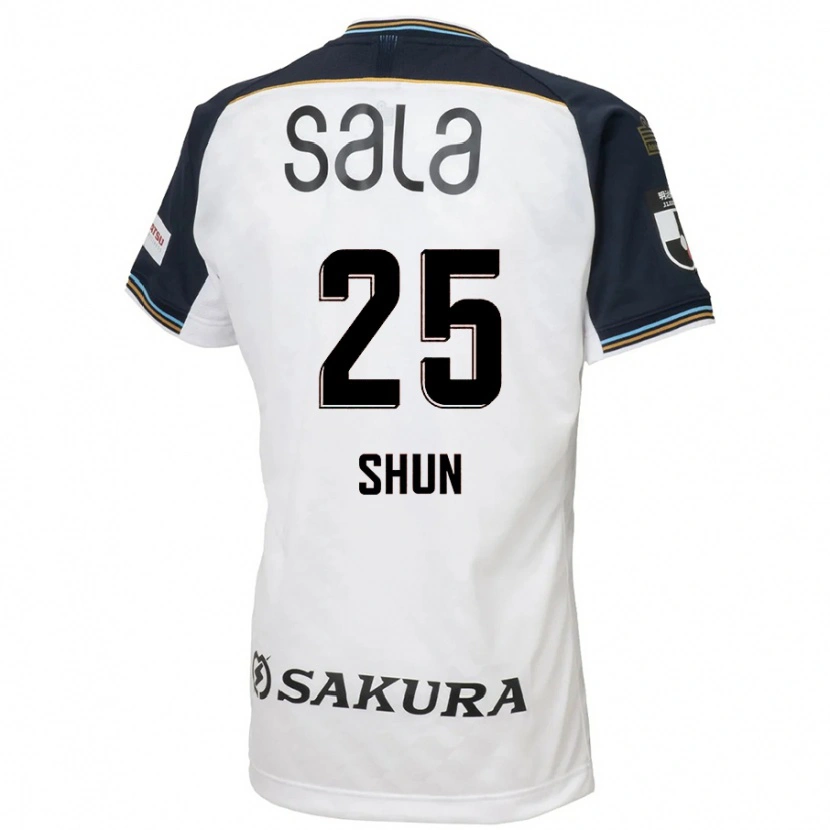 Danxen Kinderen Shun Nakamura #25 Wit Zwart Uitshirt Uittenue 2025/26 T-Shirt