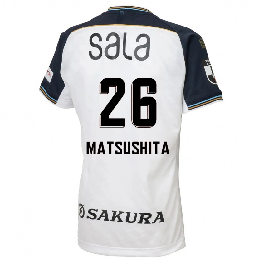 Danxen Kinderen Sota Matsushita #26 Wit Zwart Uitshirt Uittenue 2025/26 T-Shirt