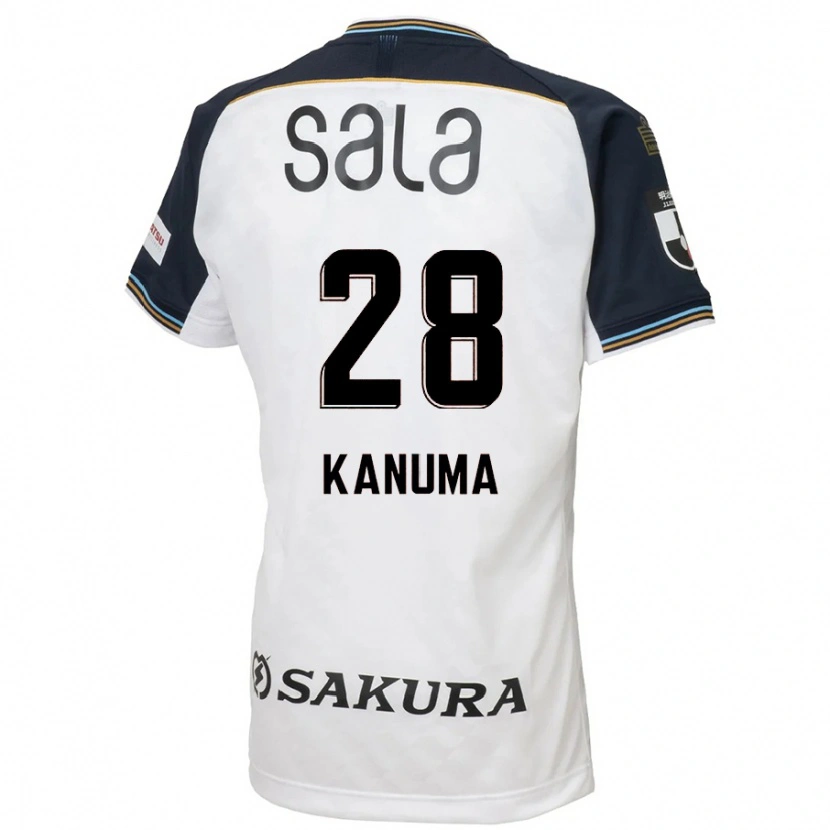 Danxen Kinderen Naoki Kanuma #28 Wit Zwart Uitshirt Uittenue 2025/26 T-Shirt