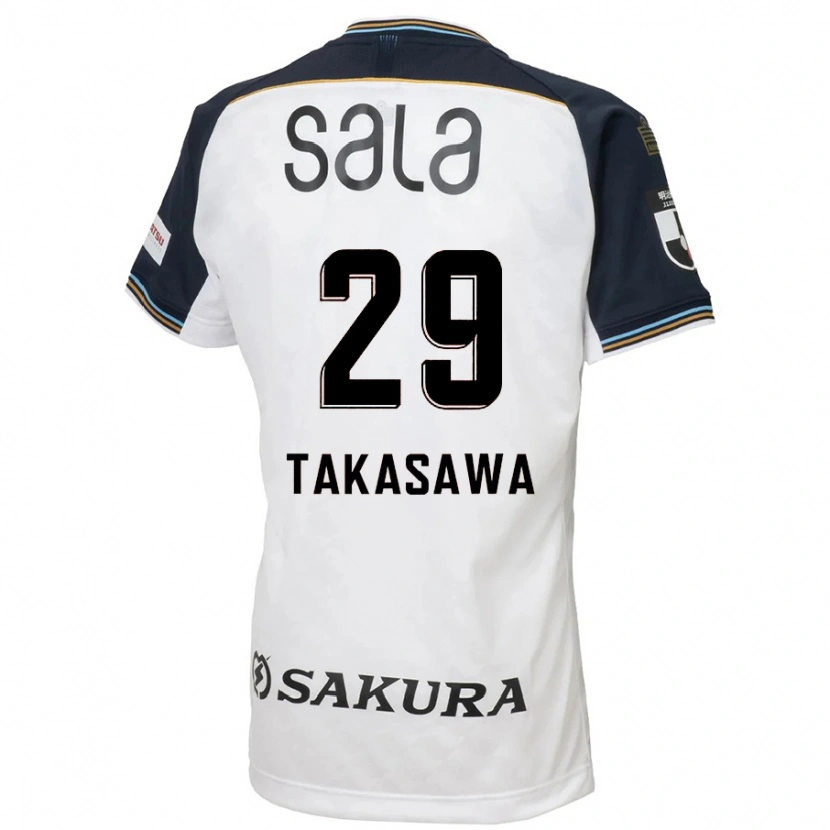 Danxen Kinderen Kaito Takasawa #29 Wit Zwart Uitshirt Uittenue 2025/26 T-Shirt