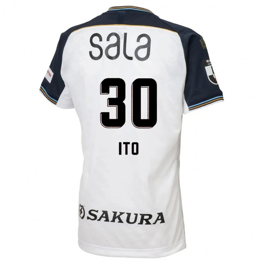 Danxen Kinderen Chikara Ito #30 Wit Zwart Uitshirt Uittenue 2025/26 T-Shirt