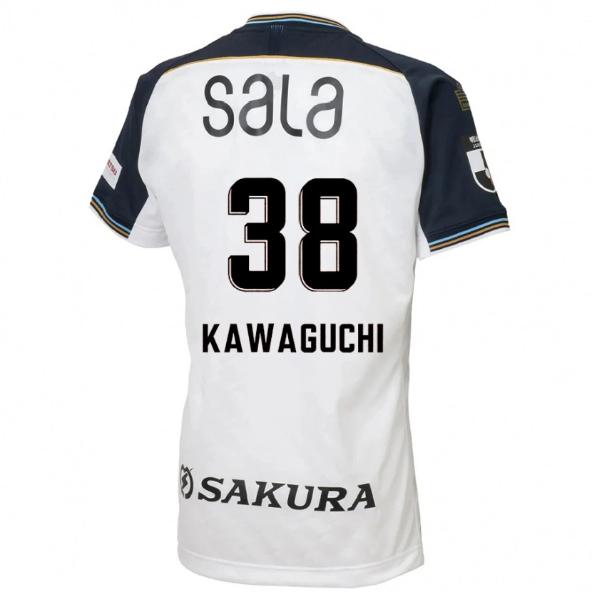 Danxen Kinderen Naoki Kawaguchi #38 Wit Zwart Uitshirt Uittenue 2025/26 T-Shirt