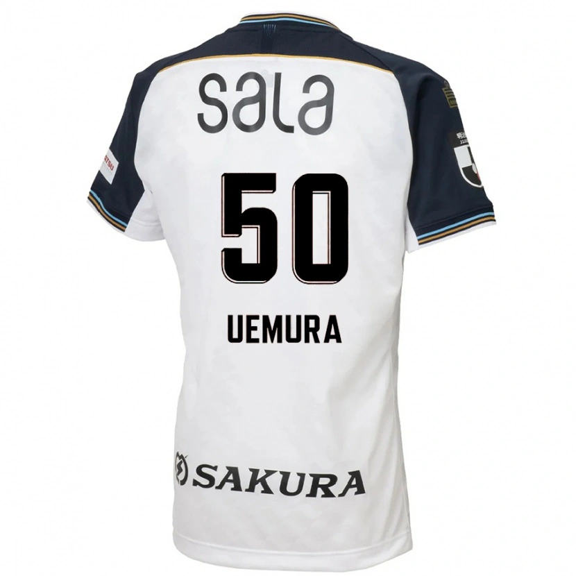 Danxen Kinderen Hiroto Uemura #50 Wit Zwart Uitshirt Uittenue 2025/26 T-Shirt