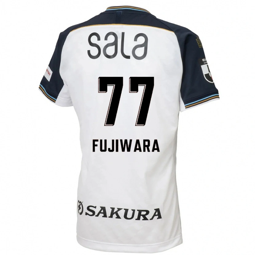 Danxen Kinderen Kensuke Fujiwara #77 Wit Zwart Uitshirt Uittenue 2025/26 T-Shirt