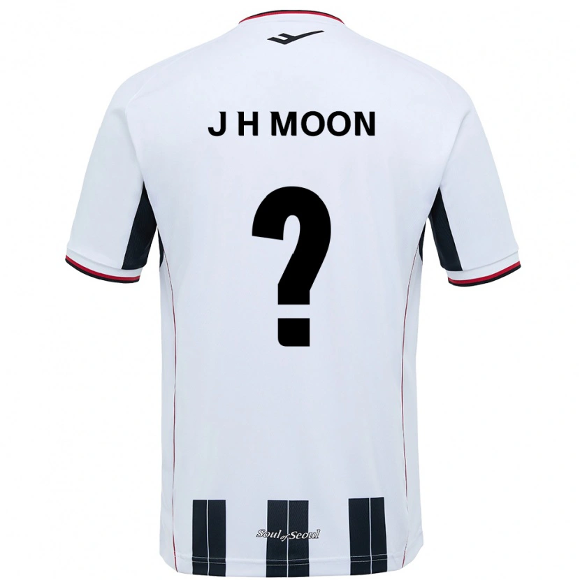 Danxen Kinderen Ji-Hwan Moon #0 Wit Zwart Uitshirt Uittenue 2025/26 T-Shirt