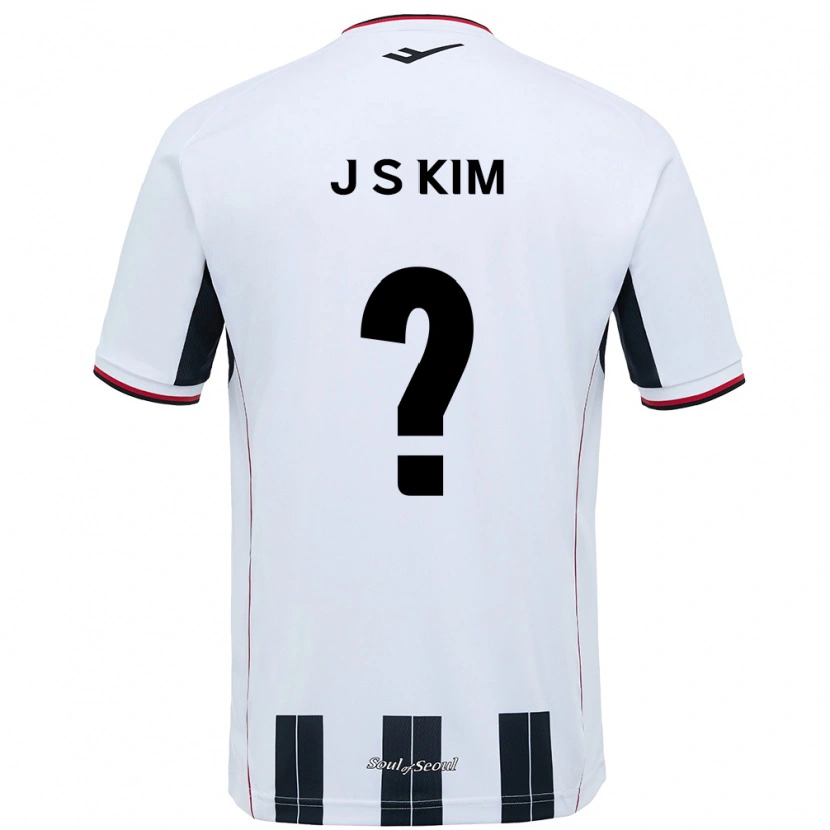Danxen Kinderen Ji-Sung Kim #0 Wit Zwart Uitshirt Uittenue 2025/26 T-Shirt
