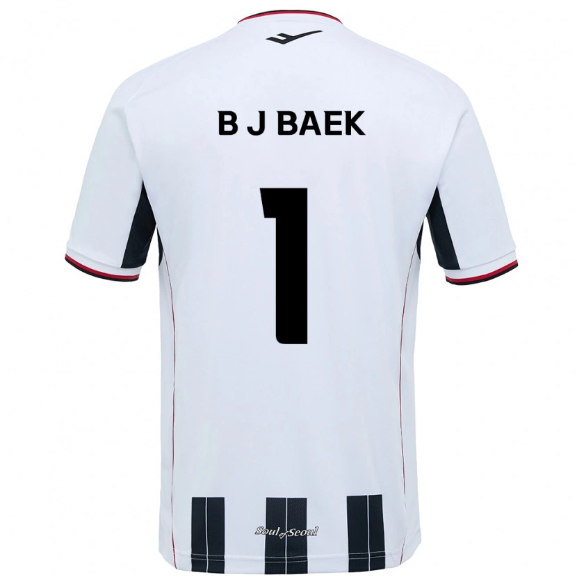 Danxen Kinderen Jong-Beom Baek #1 Wit Zwart Uitshirt Uittenue 2025/26 T-Shirt