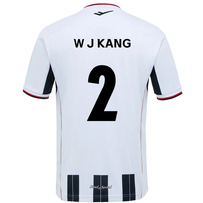 Danxen Kinderen Jae-Won Kang #2 Wit Zwart Uitshirt Uittenue 2025/26 T-Shirt