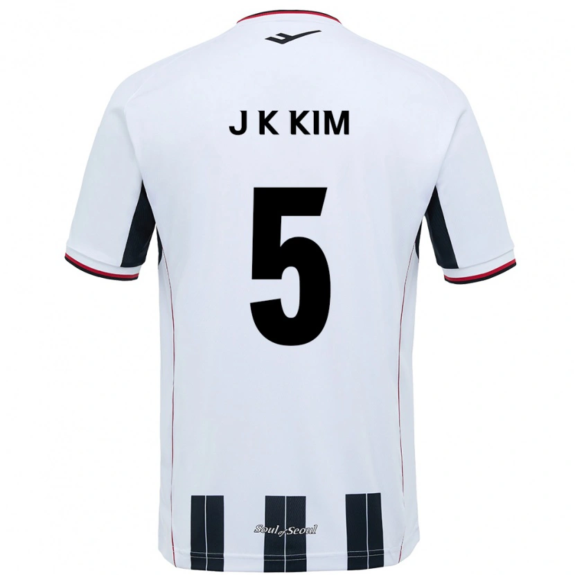 Danxen Kinderen Jae-Kang Kim #5 Wit Zwart Uitshirt Uittenue 2025/26 T-Shirt