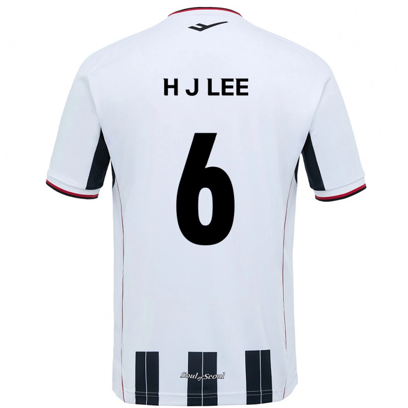 Danxen Kinderen Ju-Hwan Lee #6 Wit Zwart Uitshirt Uittenue 2025/26 T-Shirt